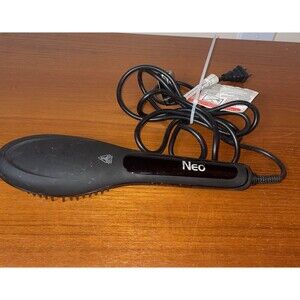 Neo Ionic Heated Straightener Brush Rapid Ionic Ceramic Black